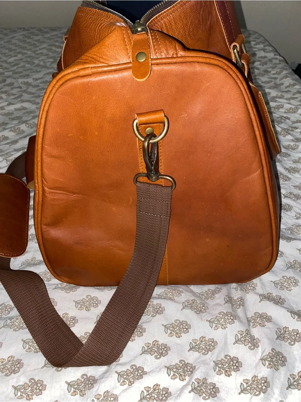 Johnny Fly Brown Leather Weekender Bag